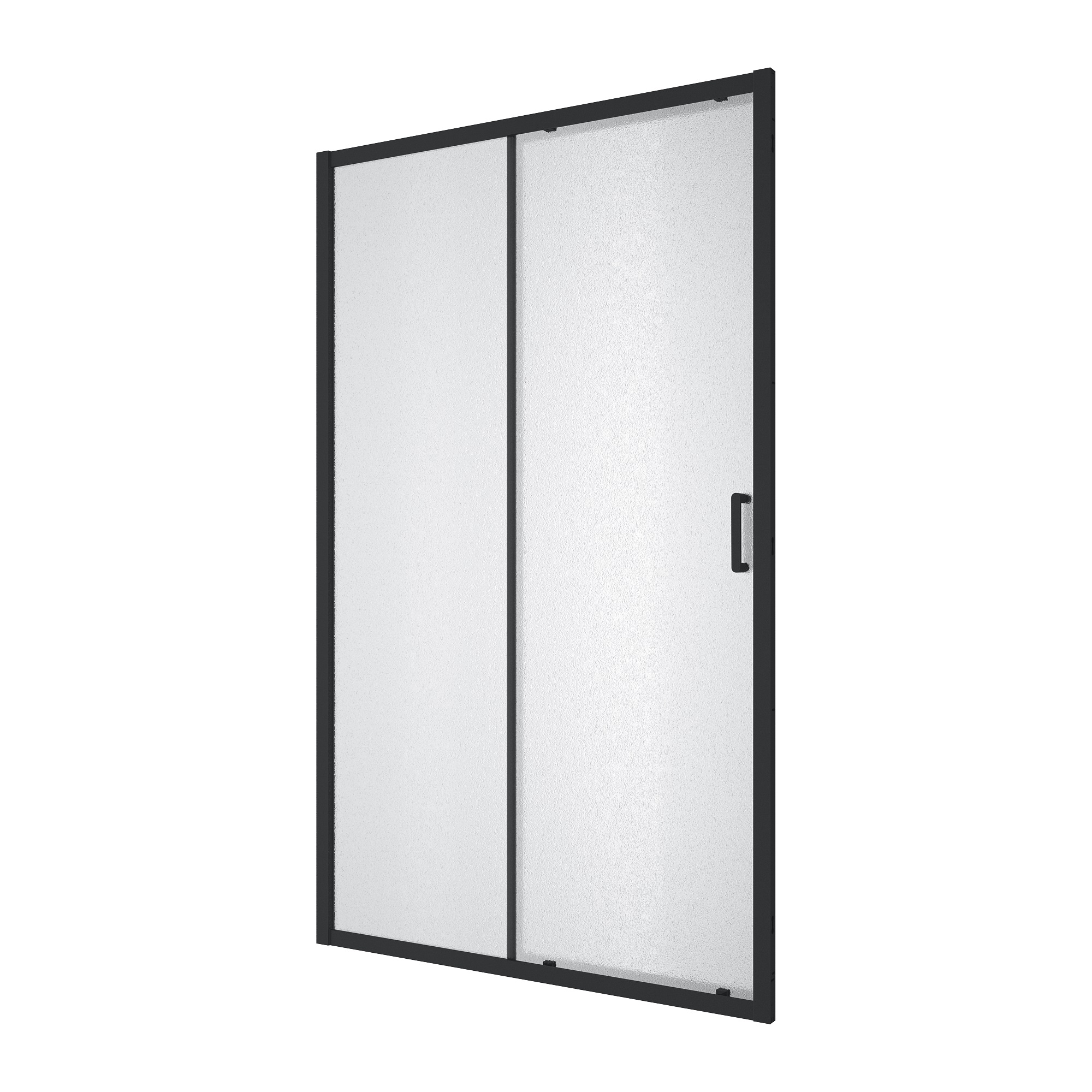 Душові двері розсувні, двоелементні Line Pro 1200мм, black matt, скло 6мм grape
