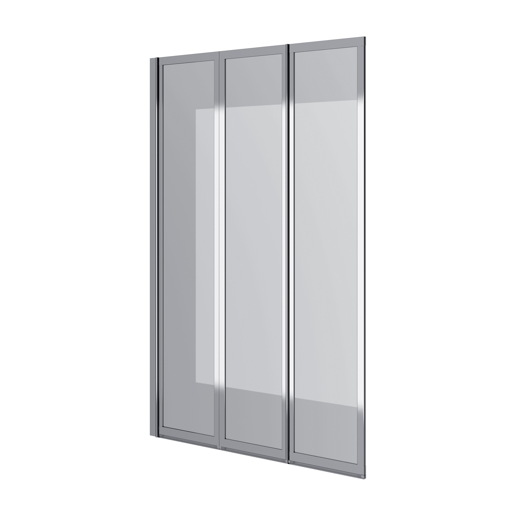 Шторка на ванну трьохелементна Style 1000х1500мм (left) chrome, скло 4мм clear